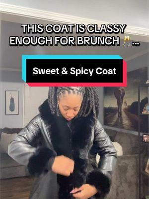 This coat is sweet AND spicy. 10/10 🔥 #coats #coatseason #wintercoat #classycoats #blackcoat #dressycoats 