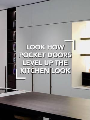 Look how pocket doors level up the kitchen look#cabinetmaker #2025design #kitchencabinet #woodcabinets