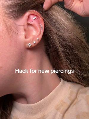 This is literally a life saver when you have a new piercing that you can’t sleep on!  #curatedear #earpiercings #piercinghack #LifeHack #newpiercing #yourewelcome 