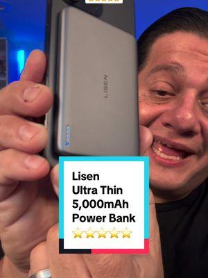 The Lisen Ultra Thin 5,000mAh Power Bank is super compact and super powerful! I love this thing. It can fit in my pocket and will keep my phone juiced up when I need it! Two thumbs up! 👍👍 Link in bio! Use code: 20SACF53 #tinoreviews #techreview #techreviewer #gadgetreview #lisen #lisenpowerbank #giftsforhim #powerbank #charging #amazonfinds #amazontech #amazondeals #viral #tech #travel #workbagessentials 