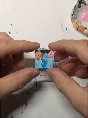 Replying to @Vyke “Cherry Bomb” by Tyler, the Creator  Acrylic painting on the tiniest 1-in canvas  #acrylicpainting #miniaturepainting #tylerthecreator #tinyart 