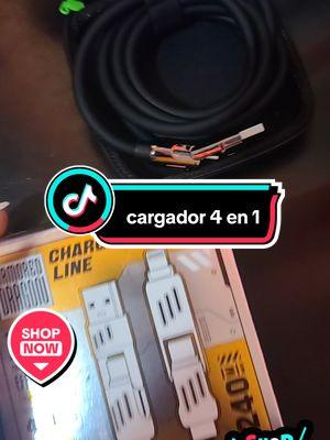 cargador 4 en 1 🥰🥰 pide el tuyo aqui en el carrito naranja de mi tienda de tiktok 🏃🏼‍♀🏃🏼‍♀🥰 #fyp #viral #parati #foryou #cargador #charger #chargers #charging #cargadores #cargador4en1 #charging4in1 #cargarapida  #mfish #mfishchargingline #desireetp #newyear #TikTokShop #tiktokshopnewyearsale #tiktokshopyearendsale #latinos #usa #estadosunidos🇺🇸 #cargadorparacelular #puertousb #usb  #mfishcharger #mfishchargingcable 