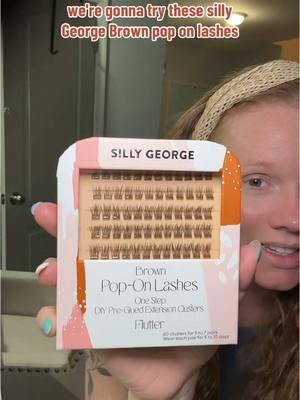 I’m about to cry 😭 I seriously just put on lashes myself.  Someone tell #sillygeorge they changed my life #2025 #yearofican #applyinglashes #lashesoftiktok #pregluedlashes #fyptok #redhead #howtobearedhead #brownlashes #diylashes #Inverted 