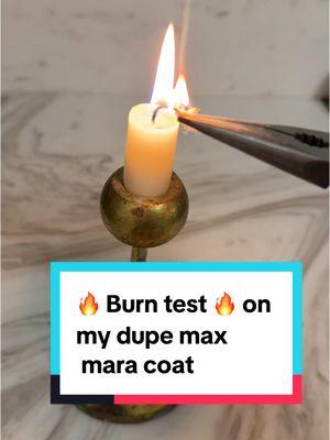 Replying to @lulublue fun little science experiment!! I’ve also done this in the past to check my vintage furs are real instead of polyester! #fabrictok #naturalfibertok #wool #polyester #burntestonfibers #burntest #scienceexperiment #fyp #syntheticfibers #aliexpress #maxmaracoat 