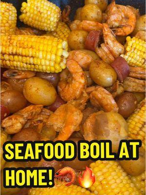 Make an easy seafood boil at home with me!♥️🦐🔥 #fyp #seafoodboil #seafoodboilathome #seafoodboilsauce #easydinneridea #seafoodlover #shrimpmukbang #mukbang #howto #seafood