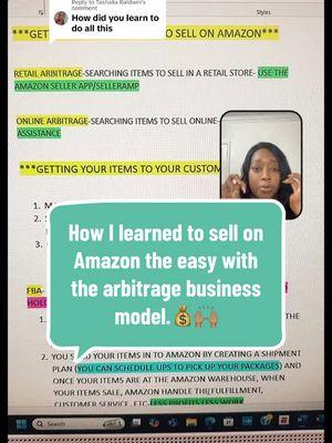 Replying to @Tashalia Baldwin How I learned to sell on Amazon the easy with the arbitrage business model.💰🙌🏽 #amazonseller #amazonfba #amazonfbm #retailarbitrage #onlinearbitrage #amazonhelp #SellingOnAmazon #onlinebusiness #amazon #SellingOnAmazon #makemoney #amazon #amazonseller #sellingonamazon2025 #retailarbitrage #onlinearbitrage #fypシ #trending #sidehustle #gettingstartedonamazon #amazonsellertips #fypviral #trendingsound #amazonfba #amazonfbm #amazonhelp #amazoncoach #SellingOnAmazon #amazonbusiness #amazonfbaforbeginners #sellingonamazon #amazon #amazonseller #sellingonamazonforbeginners #amazonsellerhacks #amazonmoney #sellingonamazonfba #arbitrage #amazonarbitrage #amazonarbitrageforbeginners #amazon #amazonseller #amazonarbitrage #amazon #amazonseller #amazon #amazon #amazonseller #fyp #fyppppppppppppppppppppppp #fypシ゚viral 