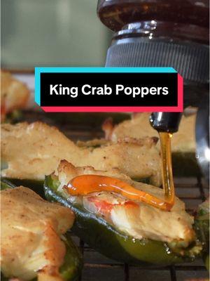 Pt. 14: King Crab Jalapeno Poppers #seafood #kingcrab #jalapeno 