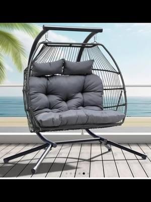 #YITAHOME #Hanging #EggChair #Cushions, #SwingEggChair #Stand, #Wicker #HammockEgg #Chair #Balcony #PatioGarden #Poolside #Bedroom, #Outdoor #Furniture #Yitahomefurnitur... &