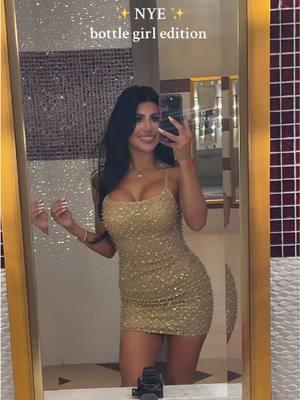 When you had to work all night but at least the dress was beautiful 💛✨ #newyear #newyearseve #holidayoutfit #newyearsoutfit #bottlegirl #bottlegirltiktok 