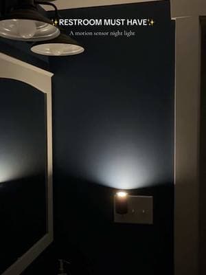 The bathroom looks so classy now 😅 I love that the light doesn’t remain on even when the lights are off! Total game changer! #nightlight #restroomlight #sensorlights #orangecart 