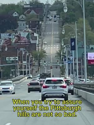 Hills in the burgh if you know… #pittsburgh #hills #driving #scary 