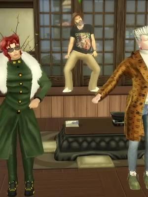 Happy new year everyone😛 #sims4 #simstok #stardustcrusaders #jjba #jojo #josephjoestar #kakyoin #polnareff 