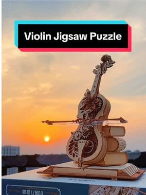 I build a violin that plays by itself The smooth music dances wiz u #rokr #woodenpuzzle #cello #instrument #fyp #fypシ #musicbox #musicboxingmachine #musician #instrumments #TikTokShop#3dpuzzle #rokr #DIY 