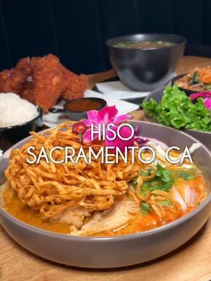 I don’t know who needs to hear this, but get yourself to Hiso and order the Duck laab...Like Now! 😏🇹🇭 Hiso stands for High Society and their menu consists of lots of authentic and fusion Thai & Lao dishes.  Their duck larb is top tier! It’s a perfect balance of tender, savory duck, zesty chili lime, fragrant herbs, and a smoky, nutty crunch from rice powder.  If you stop by definitely try their Yellow Curry and the Pork Rib w/ sticky rice too.  Here are what we got: 🍹 Thai Tea - $5 🥓 Fried Pork Ribs w/ sticky rice - $18 🍗 Chicken Wings - $16 🍲 Tom Zapp Pork Ribs Soup - $16 🍲 Yellow Curry - $16 🍝 Chicken Crispy Noodles 🥗 Duck Larb - $18 . 📍Hiso - 524 12th St, Sacramento, CA 95814 . . . #thaifood #laofood #larb #yellowcurry #sacfoodscene #sacramentofood #sacfoodie #californiafoodie #hiso #thaitea #tasteduo 