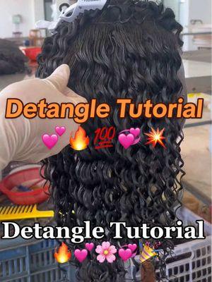 Detangle tutorial💕💥💯💞#lacefrontwig #hdlacewig #humanhairwig #gluelesswig #foryoupage #slaywig #wigtutorial #slaywig #wigtips 