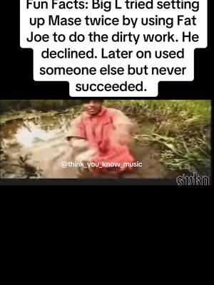 Fun Facts: Big L tried setting up Mase twice by using Fat Joe to do the dirty work. He declined. Later on used someone else but never succeeded.  #fypシ #biralvideo #fypシ #tikt 