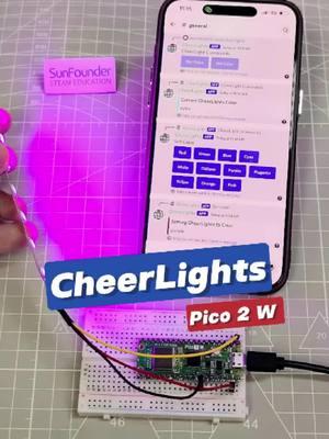 Raspberry Pi Pico 2 & SunFouder Controller #raspberrypipico2w #DIY  #STEMTok #robotics #python #electronics #iot #cheerlight