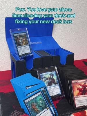 Its honestly so relaxing and nice just fixing and sorting your cards #magicthegathering #mtgtiktok #mtg #mtgdeckbox #mtgcommander #mtgcommunity #mtgedh #magicthegatheringfyp #mtgedh #tcg #deckbox #kabinka 