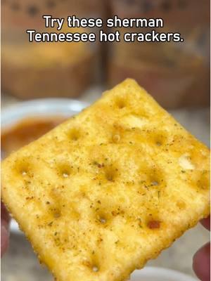 These hot crackers are so good. The garlic parmesan crackers are my favorite. #hotcrackers #tennessehotcrackers #saltinecracker #soupseason #soupandcrackers #snacks #partysnacks 