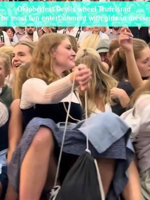 Oktoberfest Devils wheel Teufelsrad The most fun entertainment with girls in dresses  #teufelsradgirl #game #viralvideo #girls #GamerGirl #funnyvideo #fyp