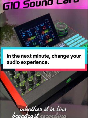 In the next minute, change your audio experience.#G10 #soundcard #tenlamp #fyp #TikTokShop #Direct #singing #play #Sound #soundeffects #tiktokfashion #soundstouse 