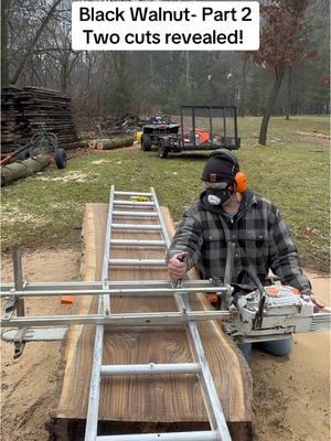 Some of the finest black walnut I’ve ever chainsaw milled! This wood is a woodworker’s dream! These slabs will be turned into stunning bar tops, kitchen tables, islands, and so many other woodworking projects. Woodworkers are going to transform this black walnut into breathtaking woodwork for home and kitchen decor. I can’t wait to see what my local woodworking customers create! I chainsaw milled this gorgeous black walnut log with my Stihl MS 881 and @Granberg International Alaskan mill, using a Granberg ripping chain. Protected my lungs with a mask from @RZ Mask. Want to save money on top-tier woodworking and milling gear? Shop Granberg and RZ Mask’s websites and use my code foxridgeslabs for a discount! #woodworking #woodworker #woodwork #blackwalnut #homedecor #kitchendecor #chainsawmill #satisfyingvideos #woodworkingjourney