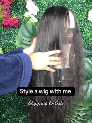 Let’s style a wig together. Shipping to Cali #wigstyling #customwigmaker #atlwigs #closurewig #heavylayers #atlhair #bombshellcurls 