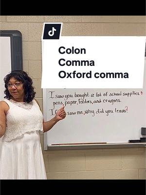 Commas, colons, and the Oxford comma—what’s the difference? In this quick and precise lesson, I break down how to use commas correctly (yes, even before a conjunction), when to add a colon, and what the Oxford comma is all about. Spoiler: it’s optional but super helpful in avoiding confusion! Let’s settle the punctuation debate once and for all and make your writing crystal clear. #comma #usingacolon #colon  #C#CommaLessonColonLesson #OxfordComma #PunctuationTips #GrammarLesson #WritingTips #LearnGrammar #ESLLesson #GrammarMatters #TeacherLife #EnglishTeacher #grammar #MiddleSchoolTeacher #grammarlesson #PunctuationMadeEasy #HowToWrite #GrammarRules