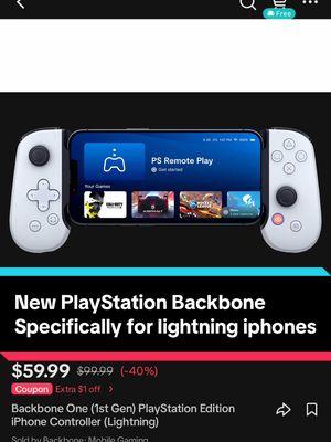 Replying to @Log4nFrFr they just came out with a lightning version for PlayStation! #newhandheldconsole #backboneoneplaystationedition #BackboneOne #newgamingcontroller #Controller 