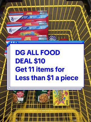 Dollar General Food Deal for 1/4/2025! Get 11 items in food for less than $1 per item! #dg #dollargeneral #dolllargeneralcouponing #couponingforbeginners #cheap #budget #savemoney #coupontok #couponcommunity #dollargeneraldeals #couponing 