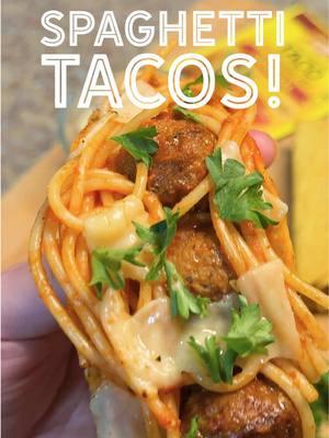 No clean forks? No worries. Spaghetti Tacos have entered the chat 😋 Spice up your meatballs with some taco seasoning, add noodles and sauce, then scoop into your taco shells. Less dishes, more flavor for dinner tonight 👌 #SpaghettiTacos #TacoNight #PastaNight #DinnerIdeas