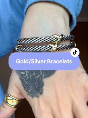 Perfect for Gold/Silver Jewelry Girlies 😍 so cute and you can easily mix match with other styles  #jewelry #jewelrytiktok #bracelet #bracelets #braceletstacks #braceletstack #goldjewelry #goldjewelryaesthetic #silver #silverjewelry #silverjewelryaesthetic #goldsilver #goldsilverjewellery #valentinesdaygift #newyearnewaura 