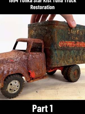 1954 Tonka Star Kist Tuna Truck Restoration | Part 1 #restore #rusty #restoration #asmr #antique #satisfyingvideo 