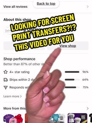 Replying to @Exceptional Gifts #greenscreenvideo we have a large variety of screen print transfers checkout our TikTok shop! #svgondemand #tshirthack #cricuthacks #tshirtmakers #tshirtbusiness #screenprinttransfervendor 