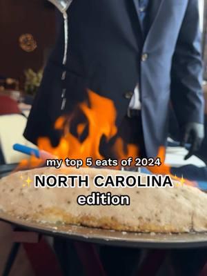 my top eats of 2024 🤤 where should I try in 2025?!  #2024recap #besteats #northcarolina #visitnc #travel #ncfood #nctiktok 