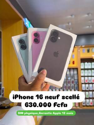 L’iPhone 16 à votre portée de main !🚀 Découvrez l’iPhone 16 neuf scellé à 630.000 Fcfa dans nos magasins iPhone Cameroun.  Modèle Canada ( 01 SIM physique et 1 eSIM) Garantie Apple 1ans .  Nos boutiques et Contact: 📍 Yaoundé odza , carrefour mbog_abang  ☎️Tel : 658 18 63 61 📍 Yaoundé odza , Terminus odza en face de la pharmacie du terminus odza. 📍Yaoundé: Dovv bastos , face école Maarif   ☎️Tél: 695 45 67 50 📍Yaoundé : Mendong, Face Dovv ☎️Tél: 691 50 54 63  📍Yaoundé : Mobile Essos, Face du restaurant le WOURI  ☎️Tél: 697 94 31 13 📍Douala : Bonapriso, Rue Njo Njo(après l’école primaire les Gais lutin)  ☎️ Tél :695 98 80 07   Whatsapp :696 10 17 74 ✉️E-mail : iphonecameroun@gmail.com Nos pages unique Instagram: @iphonecameroon  @iphonecameroon_douala  Nous vous attendons massivement dans nos différentes agences.🤗 #iPhoneCameroun, votre téléphone de rêve c’est chez nous. #iPhone16 #Apple #Technologie #Innovation