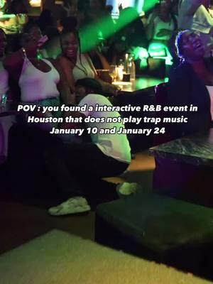 The best R&B event in Houston is back and it is called R&B Vines which is January 10 and January 24 Friday night!!! This is the number one R&B event in all of Houston. They have entertainers on the first floor and the second floor. This is a two-story event that has food, cocktails, and most importantly seating. if you love R&B, if you love to dance, if you love to sing, you will be at this event  they have a couple rules 1. If the entertainers point to you  and tell you to get on stage, you must get on stage 2. if the entertainers with the mic in front of your face, you have to sing 3. lastly, if you don’t follow the rules, they will cut the music in the entire crowd will boo you!!!😭 get your tickets now in @zedsdateideas bio #thingstodoinhouston #houston #dateideas #datenight #eventsinhouston #rnb 