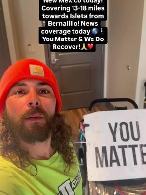 I’ll be in Albuquerque, New Mexico today! Covering 13-18 miles towards Isleta from Bernalillo! News coverage today!🌎🚶🙏❤️ God bless you all, and never forget, everybody, that You Matter and We Do Recover!! 🙏❤️ 68 months drug free! 6,749 miles walked! Day 647 Walking Across America (to all of the four different corners) for Mental Health Awareness and Recovery!  Fundraising for the amazing Non Profit Addict II Athlete!! $3,414.99/$50,000 raised so far! https://donorbox.org/a-walking-testimony-fundraiser #AWalkingTestimony #WalkingAcrossAmerica  #WalkingAmerica  #MentalHealthAwareness #Recovery #YouMatter #WeDoRecover #AddictIIAthlete #NewMexico #SandovalCounty #Cuba #Bernalillo  #Albuquerque #Travel #Nature #Exercise #Positive #MentalHealth #ILoveYou 