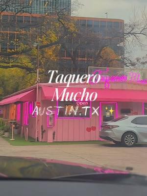 Taquero mucho 🌮🩷 if you are a girly who loves pink then this restaurant is for you 🩷🩷🩷🩷 #pink #pinkrestaurant #taqueromuchoatx #taqueromucho #tacosbeforevatos #tacos #food #foodiesoftiktok #texas #austintx #fyp #comida 