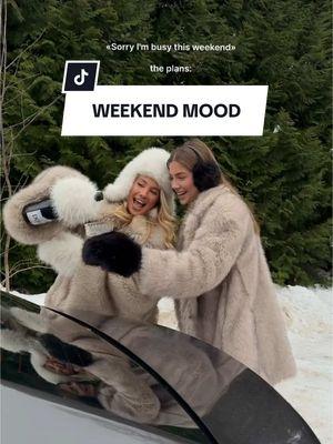 Plans include a champagne toast and yap in the snow ❄️⛄️🍾 @Masha Sinilo @karina_kretskaya  #revolve #meme #funny #relatable #snow #snowtrip #girlstrip #champagnetoast #thisandyap #furcoat #snowstyle #fashion #mood  