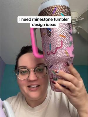 I’m so indecisive. I want to start a new rhinestone tumbler. But which do I start? Also do you want to see them in tutorial format. #rhinestones #rhinestonetumbler #blingtumbler #tumblers #tumblertutorial 