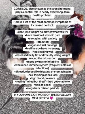 If you're carrying extra weight in your stomach, face is round, are easily overstimulated, want dally naps, and laying awake at night w/ racing thoughts, waking up from 2-3 AM and craving sugar and carbs...  YOU are experiencing high cortisol and YOU must add something that supports healthy cortisol levels in order to lose weight and heal.  Within 2 days of adding this, I began feeling better. I finally started losing weight, my face slimmed, my spiraling thoughts stopped and my brain fog cleared. I'm am sleeping amazing, my hair grew back and I have motivation again.  If you're tired of struggling, this may be the answer for you too!!  ✨FIRST follow me (if you don’t, I will not be able to message you) Drop a ❤️ and send me a message if you're ready to get started.  ##cortisolbelly##cortisolimbalance##fatburning##bellyweight##holistichealth##cortisol##cortisolbellygone##hormonebalancing##cortisolmanagement##signsofhighcortisol##healthylifestyle##wellness##naturalhealth##energyboost##healthandwellness##fitover50##midlifewellness##healthyliving##mindandbody##weightmanagement##naturalsupplements##feelgreat##fitnessmotivation##transformation##healthjourney##healthyhabits