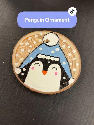 #penguin #penguinpainting #penguinornament #christmaspenguin #painting #acrylicpainting #woodenpainting #christmasornaments #christmaspainting #diypresents #christmas 