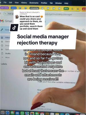 Replying to @Nina's Lifestyle They’re both let me down so nicely too😂 But like this happens all the time when pitching for content creation, pitching clients, etc. It’s inevitable.  I always tell myself rejection is redirection, what’s meant for you will never miss you, and by putting yourself out there you’re putting yourself in the position to receive your manifestation when it’s meant to be.✨😌 #socialmediamanager #marketingbymadyn #delulugirl #deluluforever #delulutillitstrululu #socialmediacontentcreation #pitchingclients #socialmediapitching #gettingrejected #rejectiontherapy 