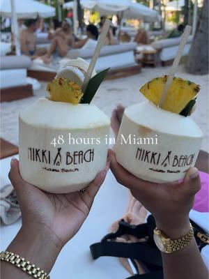 48 hours in Miami 🌴 #miami #miamibeach #nikkibeachmiami #miamitrip #thingstodoinmiami #couplestrip #southbeach #southbeachmiami 