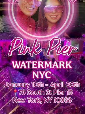 Pink Pier NYC is back at Watermark NY, beginning January 10th and running until April 20th, 2025! 🩷 📍78 South St, Pier 15, New York, NY 10038 💕💕 With stunning waterfront views, picture-perfect photo opportunities, cozy igloo dining, and the prettiest pink cocktails and bites, this is an experience you won’t want to miss. 💖🌺 #PinkPier #PinkVibesOnly #WaterfrontDreams #BucketListGoals #NYCRocksYou #NYC #Manhattan #NewYork #NewYorkCity #Seaport #HappyHour #NightOutinNYC #PinkPieratWatermark #ValentinesDay #GalentinesDay #TikTokPartner #CasaTikTok @Frank NYC Rocks @WatermarkNY @New York Bucket List 