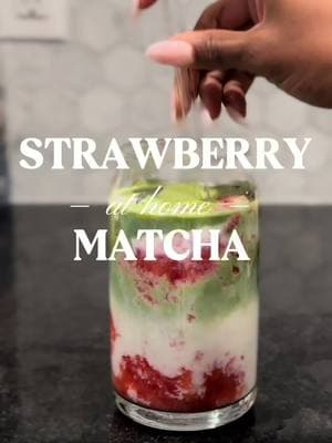 my go to strawberry matcha recipe - SO freaking YUM 🍵🍓 #matcha #Recipe #strawberry #strawberrymatcha #teatime #cooking #barista #coffee 