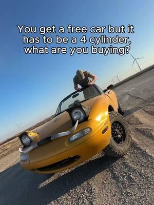 You can get a FREE 4 Cylinder car 🚗 What are you getting? #miata #miatagang #miatalife #miatagram #miataclub #miatamx5 #mazdamiata #followers #Love