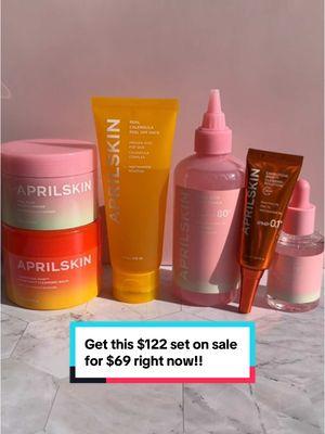 @APRILSKIN USA products are so good and this skincare set is for sure going to give you that glass skin glow✨😊 #kbeauty #aprilskin #skincareroutine #glassskinroutine #pinkaloe 