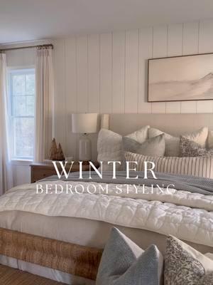 Our winter bedroom! 🔗Click the LTK link in my bio to SHOP #foryoupage #fyp #シviral #viral #neutralhome #winterbedroom #coastalbedroom #neutralbedroom 